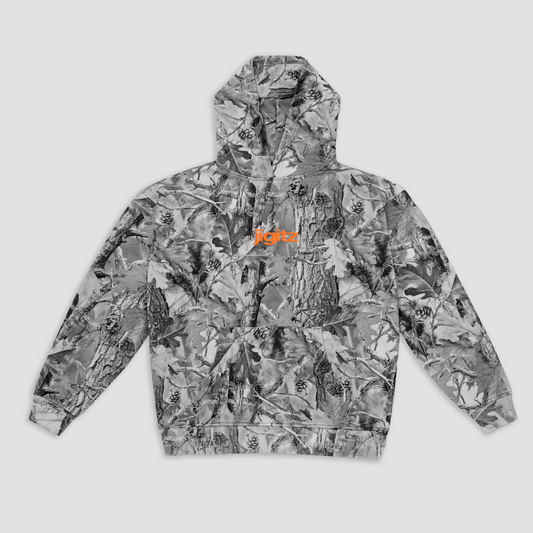 the orange camo hoodie